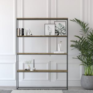 Industry Shelving Unit - Steel Oak